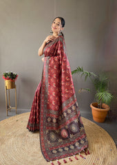 Raktika Kalamkari Saree