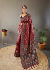 Raktika Kalamkari Saree