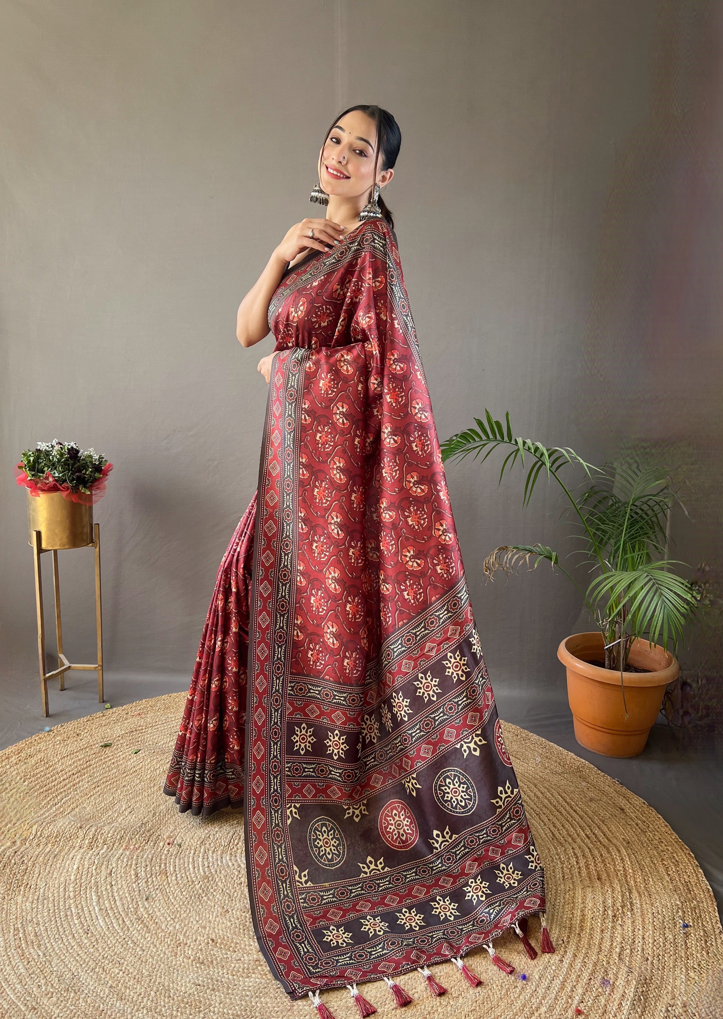 Raktika Kalamkari Saree