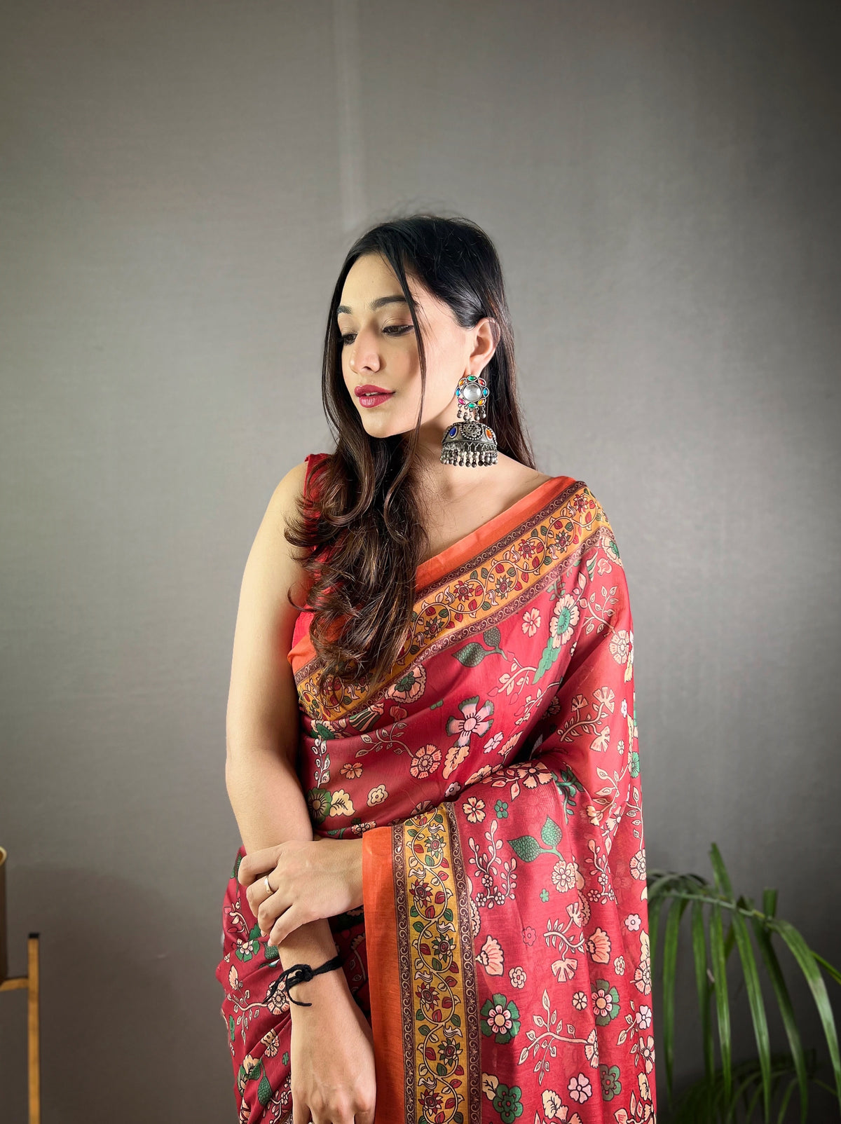 Ivory Viraasat Kalamkari Saree