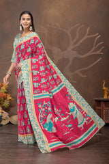 Rangrez Katha Cotton Saree